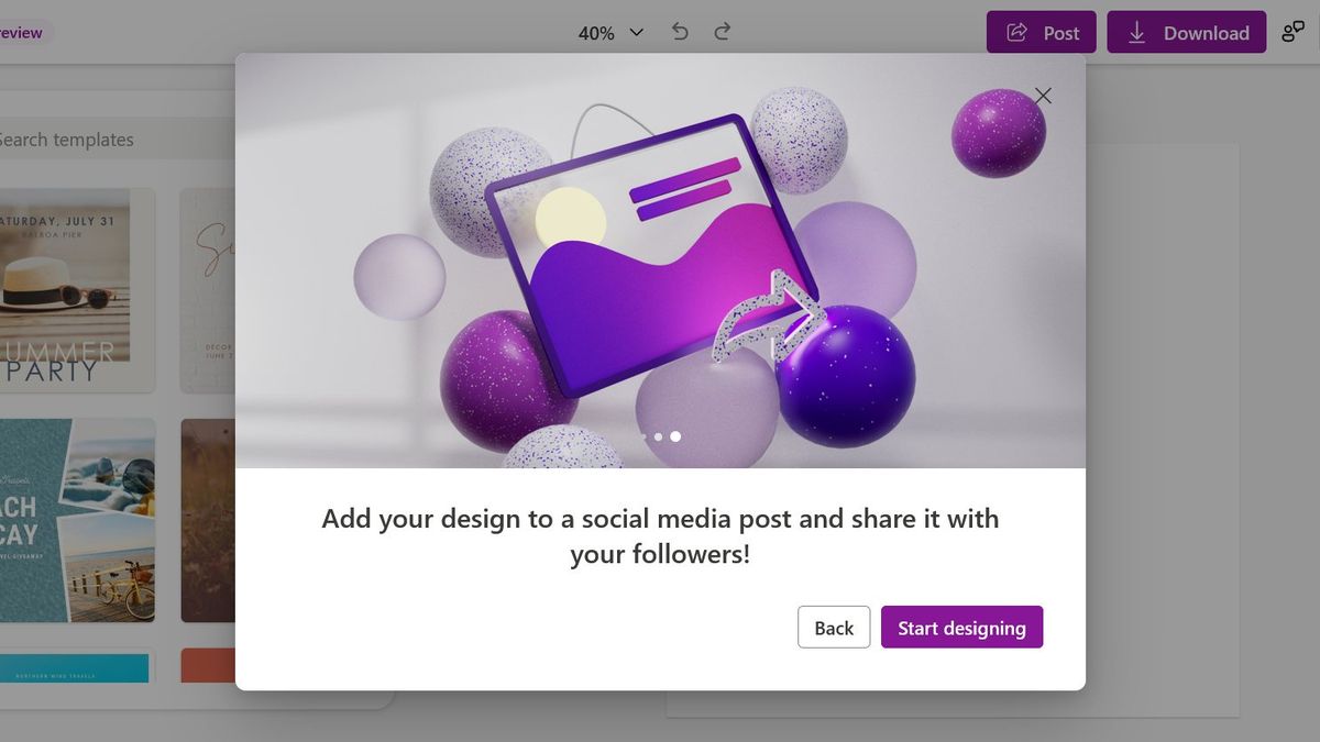 Aplikacja Microsoft Designer