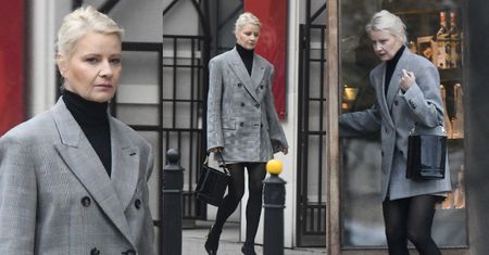 Elegancka Małgorzata Kożuchowska z POWAŻNĄ miną odwiedza warszawską restaurację. Ta stylizacja wywołała AFERĘ (ZDJĘCIA)
