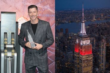 Robert Lewandowski rozświetlił Empire State Building. 
