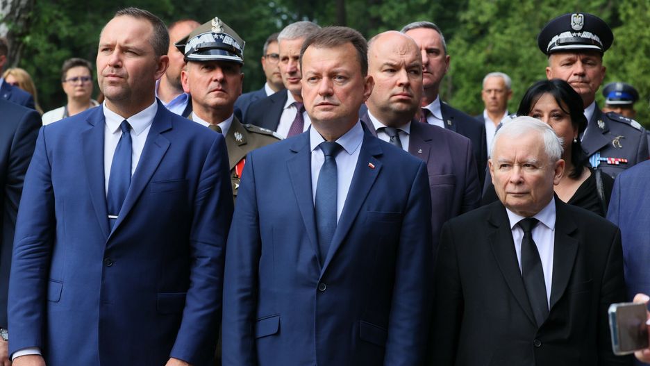 Karol Nawrocki, Mariusz Błaszczak i Jarosław Kaczyński