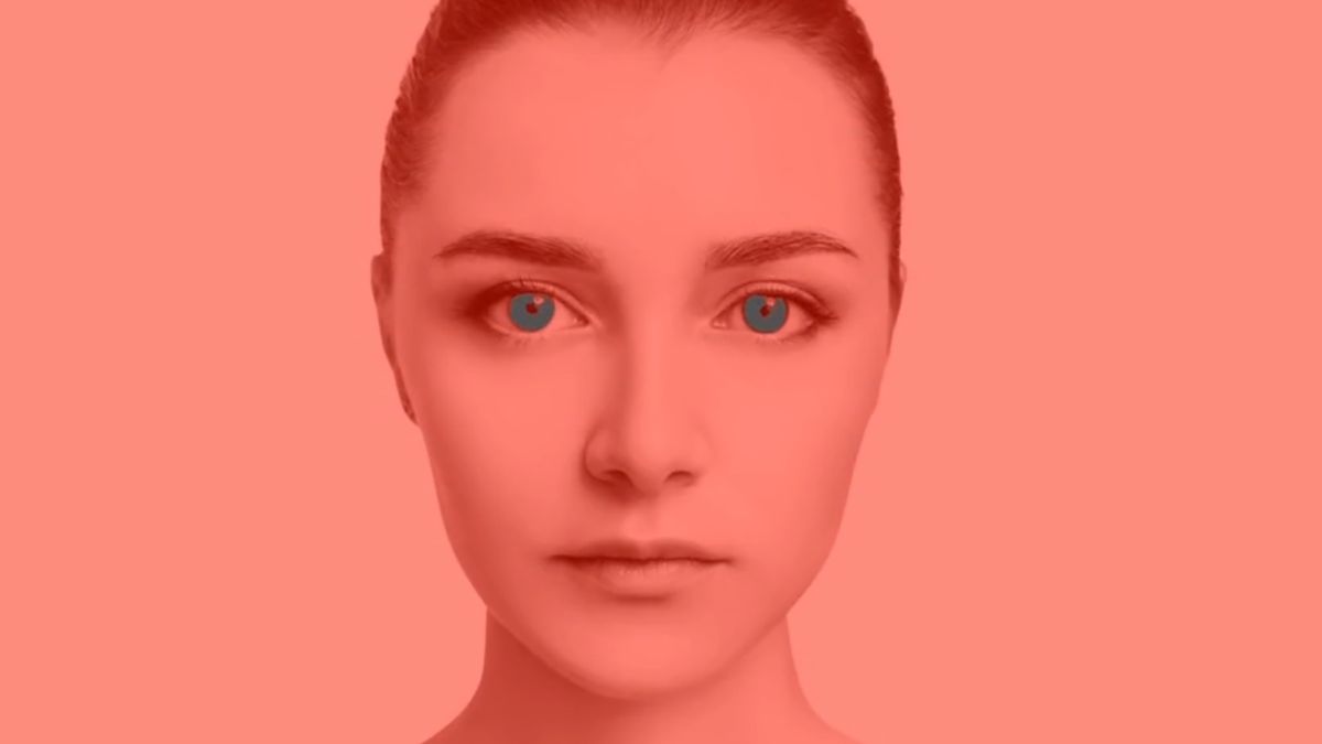 Jakiego koloru są oczy modelki?