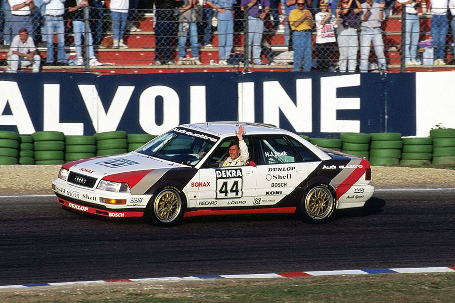 Hans-Joachim Stuck w Audi V8 quattro (fot. Sportauto-online.de)