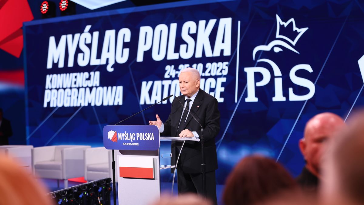 Jarosław Kaczyński na kongresie PiS
