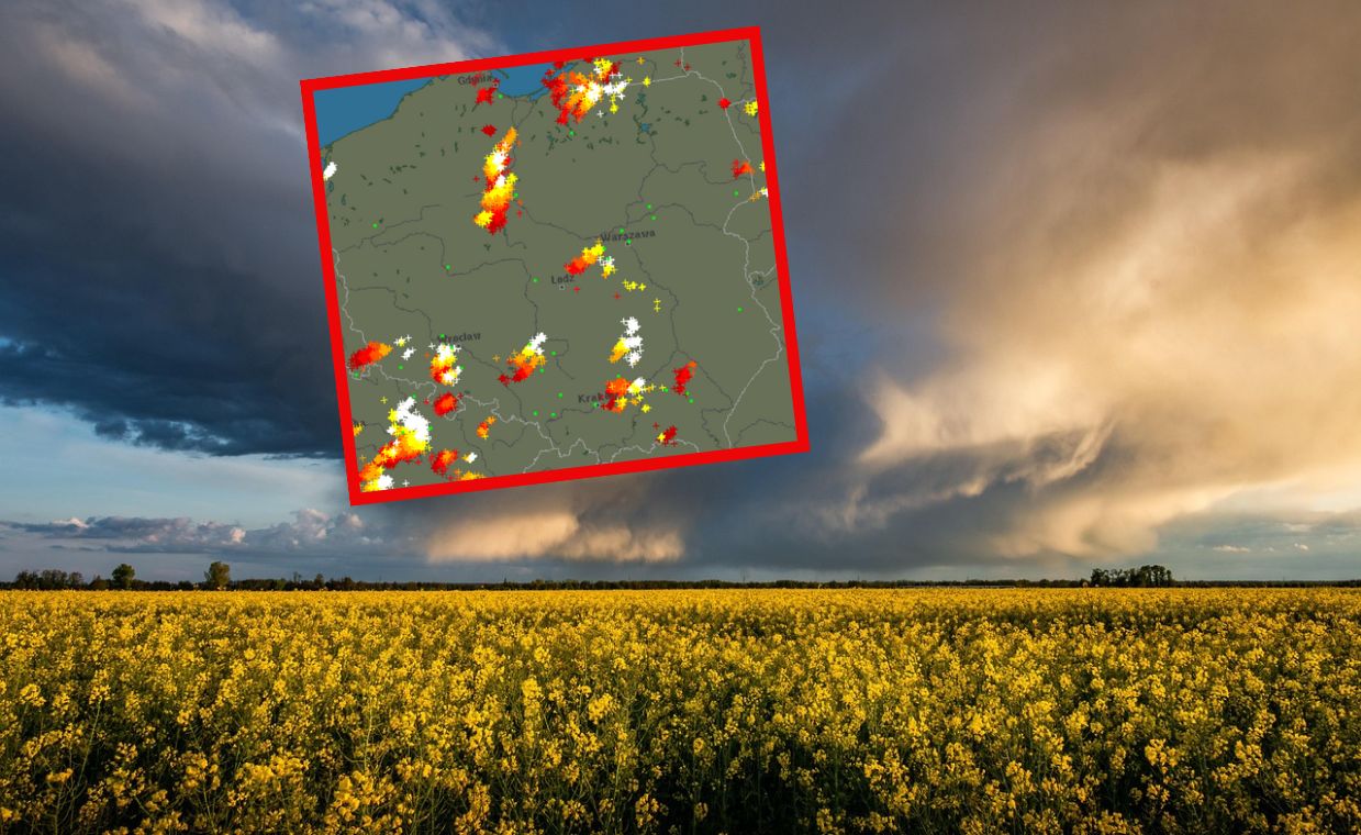 Burze rozproszone nad Polską. Grzmi w kilku województwach [RELACJA NA ŻYWO]