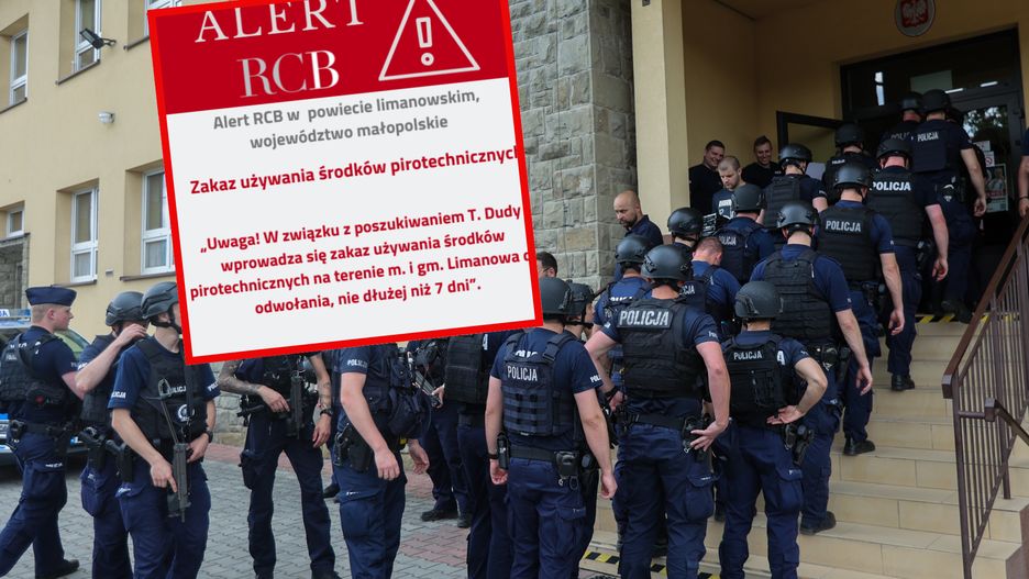 Alert RCB na terenie powiatu limanowskiego