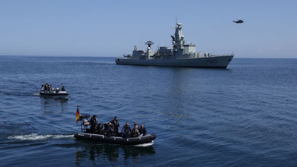 Scholz Visits German Navy
ROSTOCK, GERMANY - JUNE 05: A speedboat carrying German Chancellor Olaf Scholz arrives at the Germany Navy frigate Mecklenburg-Vorpommern as the Portuguese ship NPR Bartolomeu Dias sails behind in the Baltic Sea on June 05, 2023 near Rostock, Germany. Scholz is visiting the Navy today. NATO military ships will be holding BaltOps exercises in the Baltic Sea this week.  (Photo by Sean Gallup/Getty Images)
Sean Gallup
bestof, topix