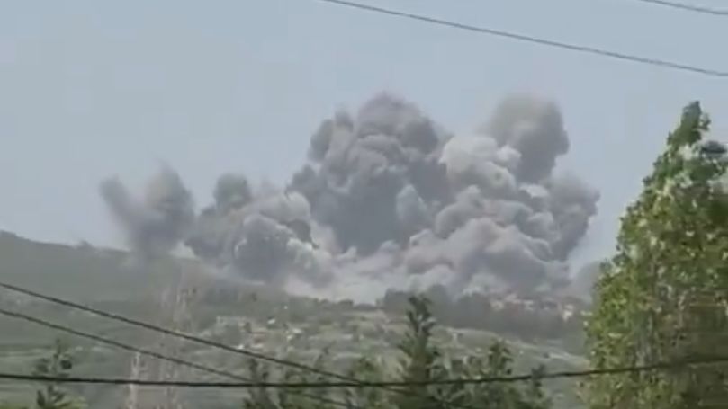 Efekty kontrataku Izraela na obiekty Hezbollahu w Libanie. 