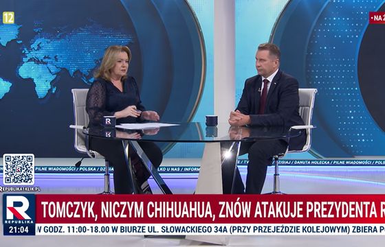 Holecka kazała zdjąć pasek informacyjny. "W Republice nie obrażamy nikogo"