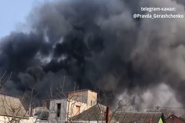 Potężny pożar w Charkowie. Płonie największy bazar w Europie Wschodniej
