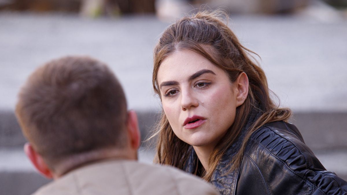 Morgane Polański na planie filmu "Skarbek"