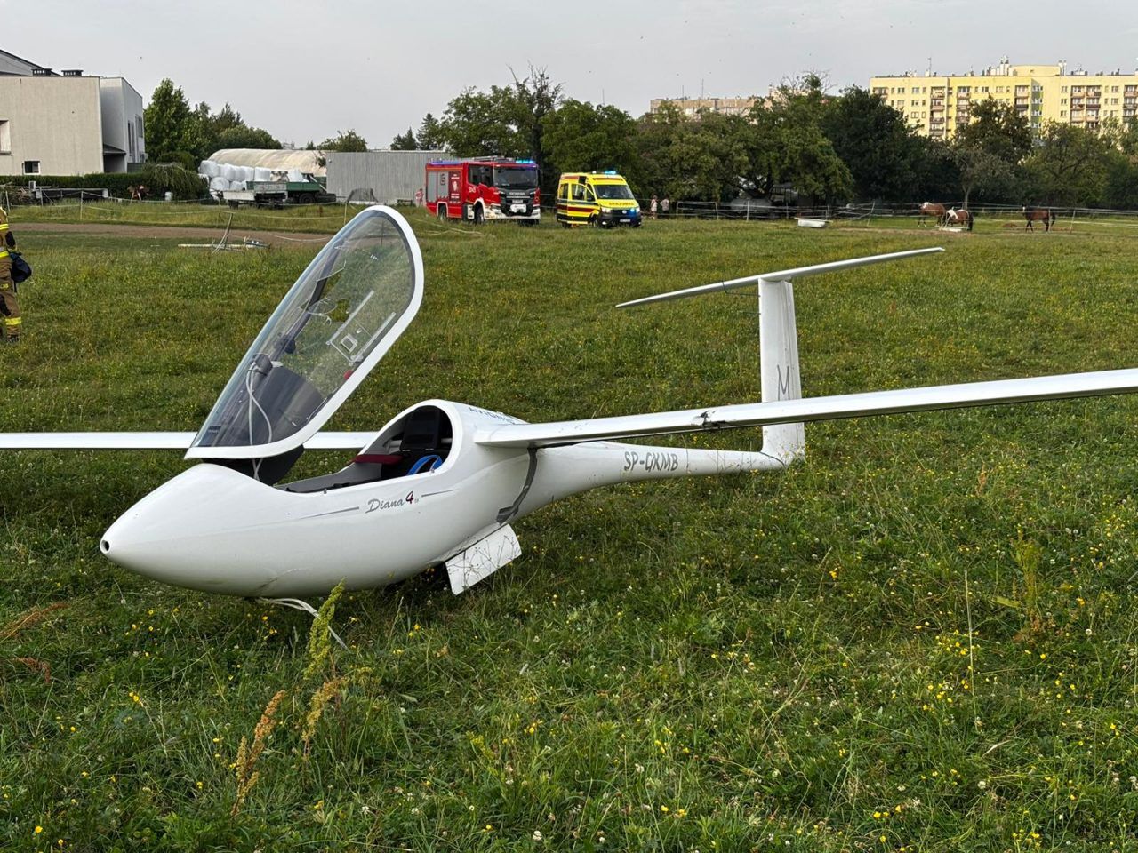 Wypadek szybowca w Bielsku-Białej: Pijany pilot przekazany policji, 16-latka w szoku