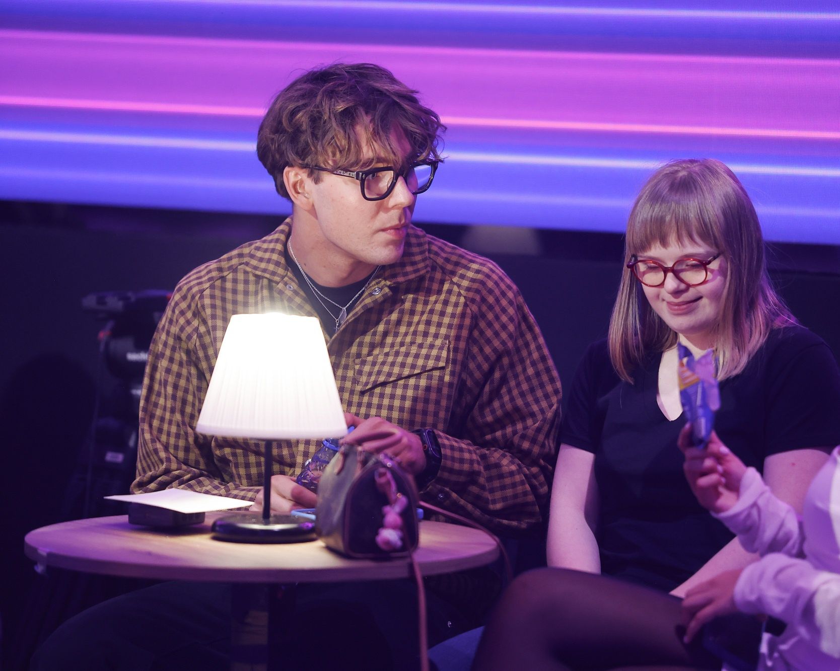 Mikołaj "Bagi" Bagiński z siostrą na planie "Tańca z gwiazdami"