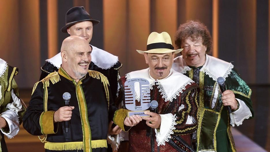 Trubadurzy podczas koncertu w na 60. KFPP w Opolu, 2023 r.