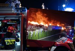 Ogromny pożar koło Elbląga. Płomienie mają kilkanaście metrów