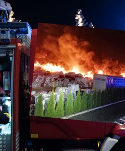 Ogromny pożar koło Elbląga. Płomienie mają kilkanaście metrów