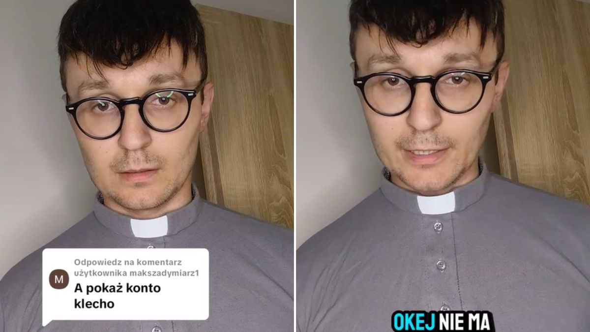 Chciał, żeby ksiądz pokazał konto. Jest riposta.