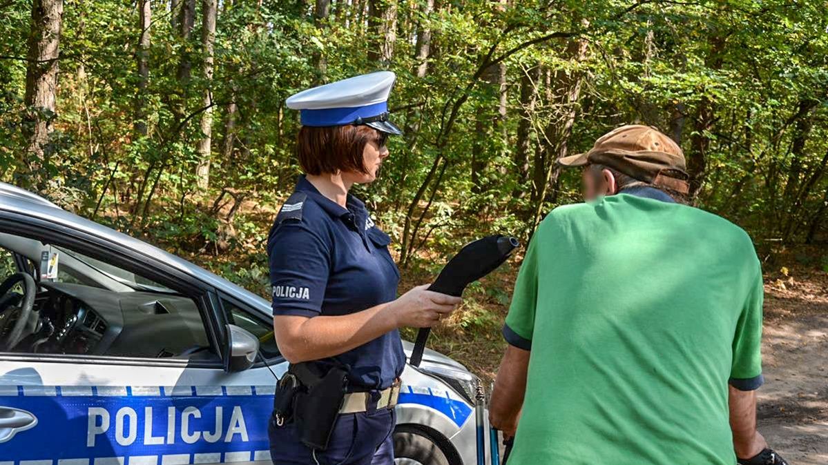 Badanie trzeźwości rowerzysty