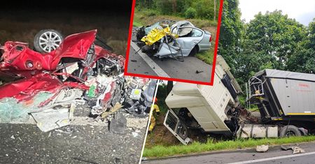 Dramatyczna doba na Dolnym Śląsku. Z aut została miazga