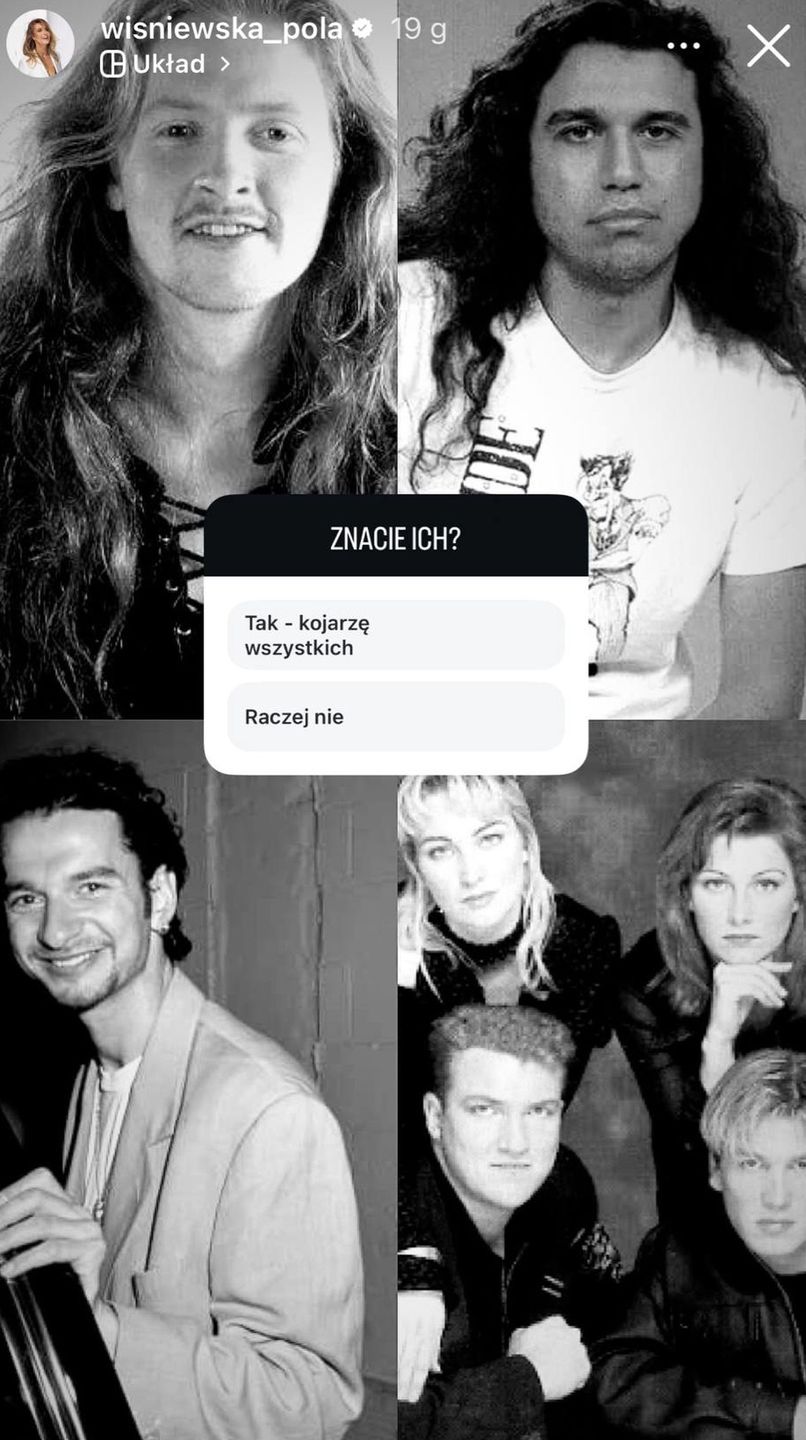 Wpis Poli Wiśniewskiej na Instagramie