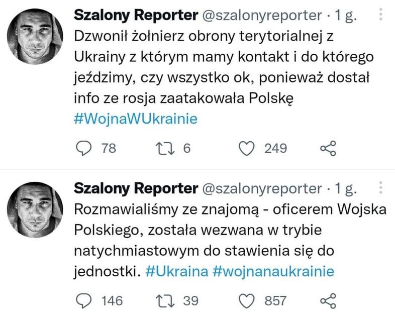 Szalony Reporter sieje panikę