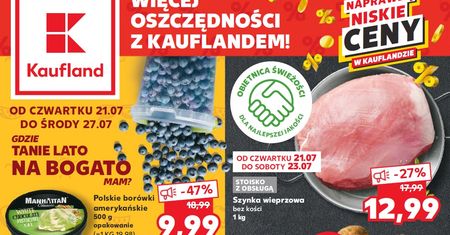Kaufland nowa gazetka 21.07-27.07. Promocje w Kaufland od czwartku 21 lipca