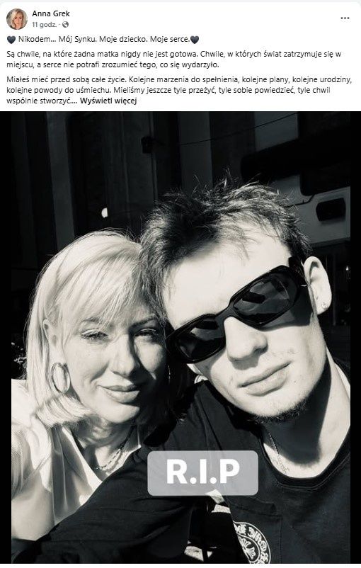 Zrozpaczona mama kieruje słowa do syna