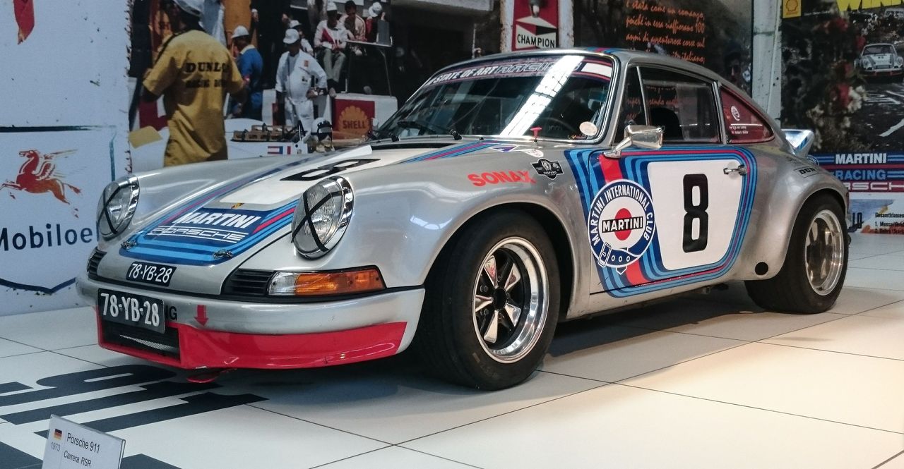 Porsche 911 RSR Martini Replica 1973. Najmocniejsze, najnowsze i ostatnie zwycięskie w Targa Florio 1973. 3.2l, 280KM, 850kg