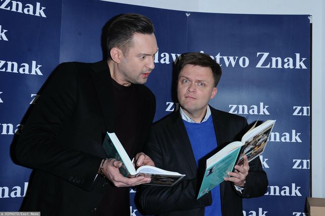 Marcin Prokop i Szymon Hołownia na premierze swojej książki