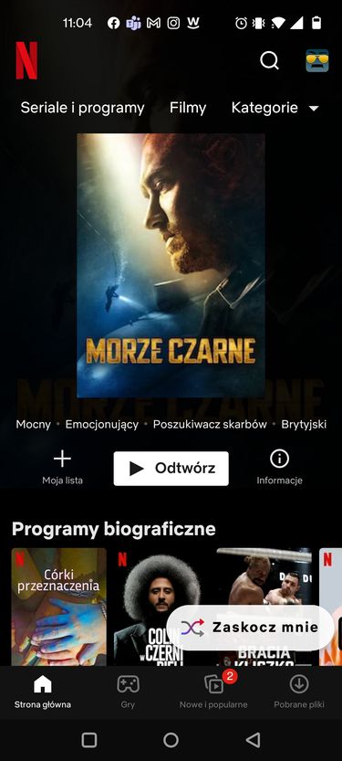 ekran główny Netflix