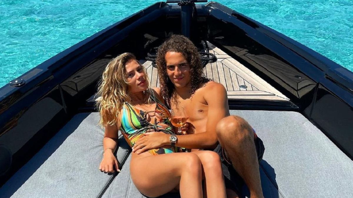 Na zdjęciu: Matteo Guendouzi i jego żona Mae