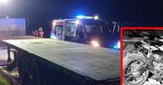 Makabryczny wypadek motocyklisty. Wjechał nocą w nieoświetloną naczepę stojącą na drodze