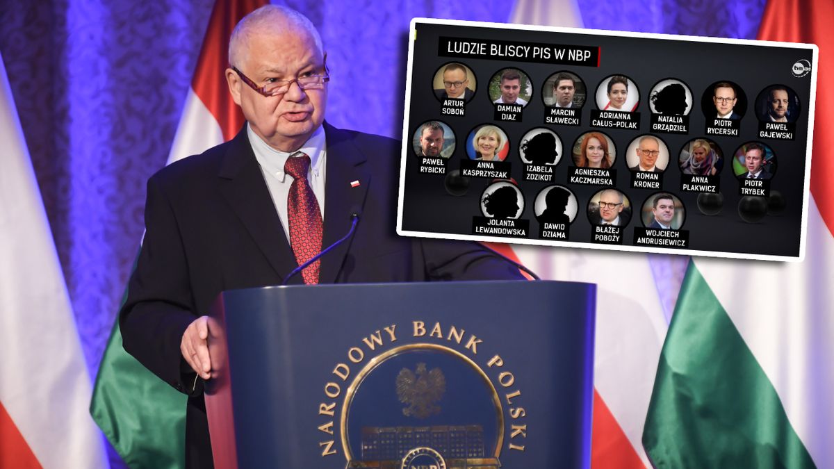 W programie "Czarno na białym" pokazano listę osób związanych z PiS, którzy znaleźli pracę w NBP