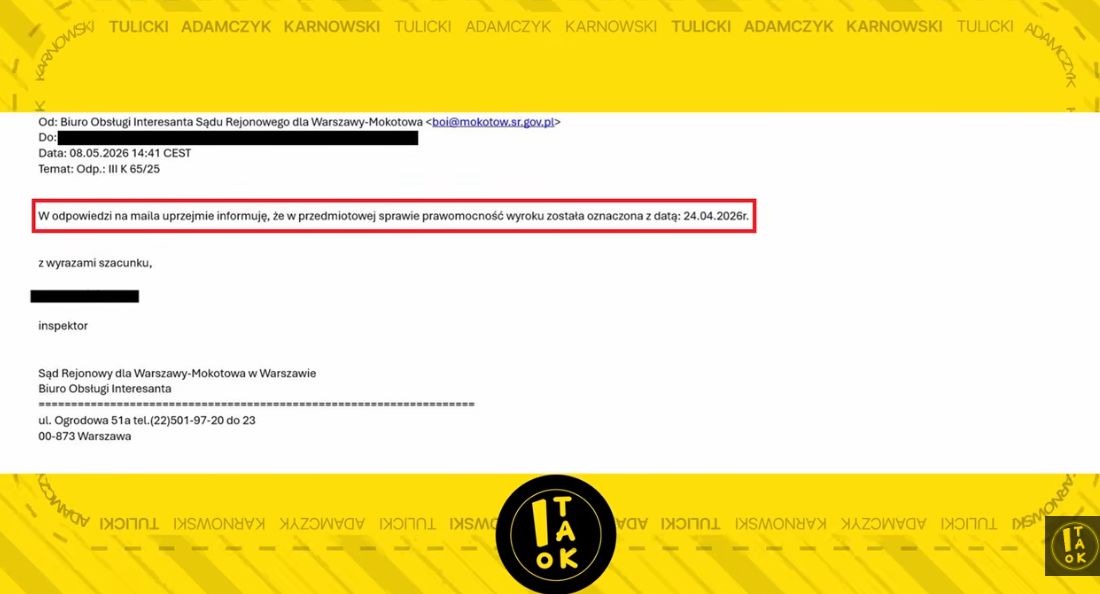 Skriny  z Kanału TAK/YT