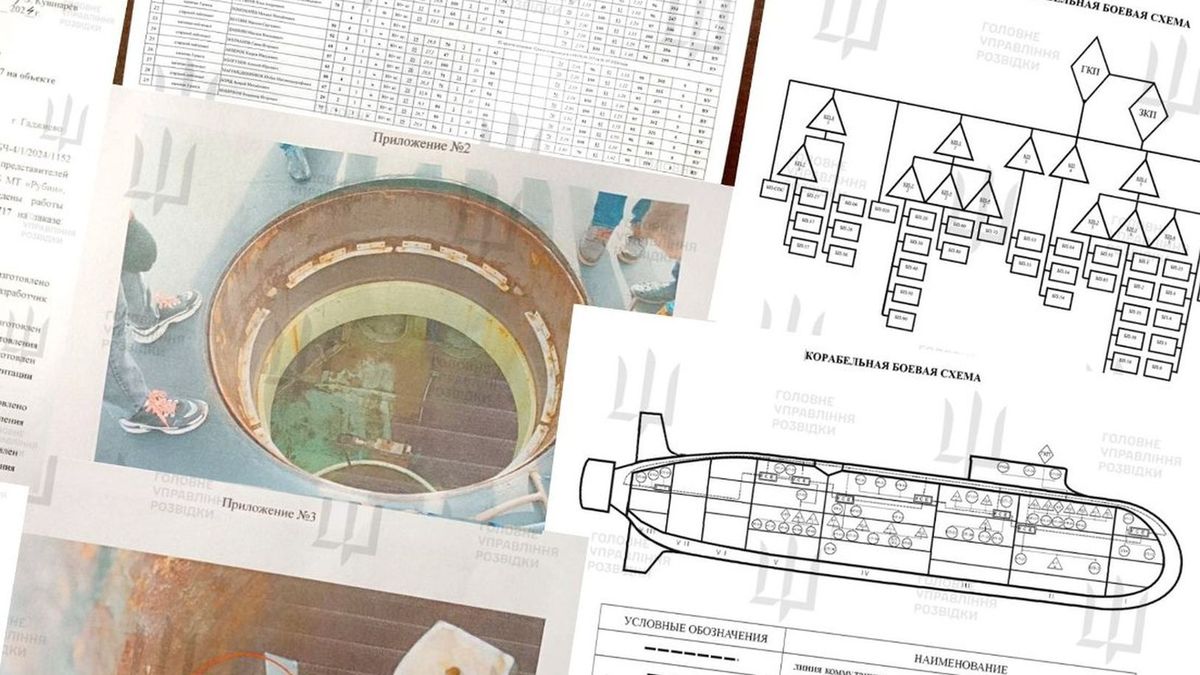Ukraiński wywiad pokazał niektóre dokumenty okrętu