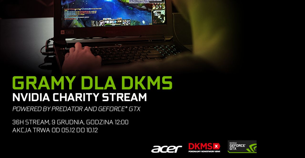 NVIDIA Charity Stream: 36 godzin grania, by wesprzeć Fundację DKMS