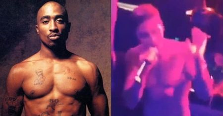 Justin Bieber RAPUJE kawałek 2paca! BEZ KOSZULKI...
