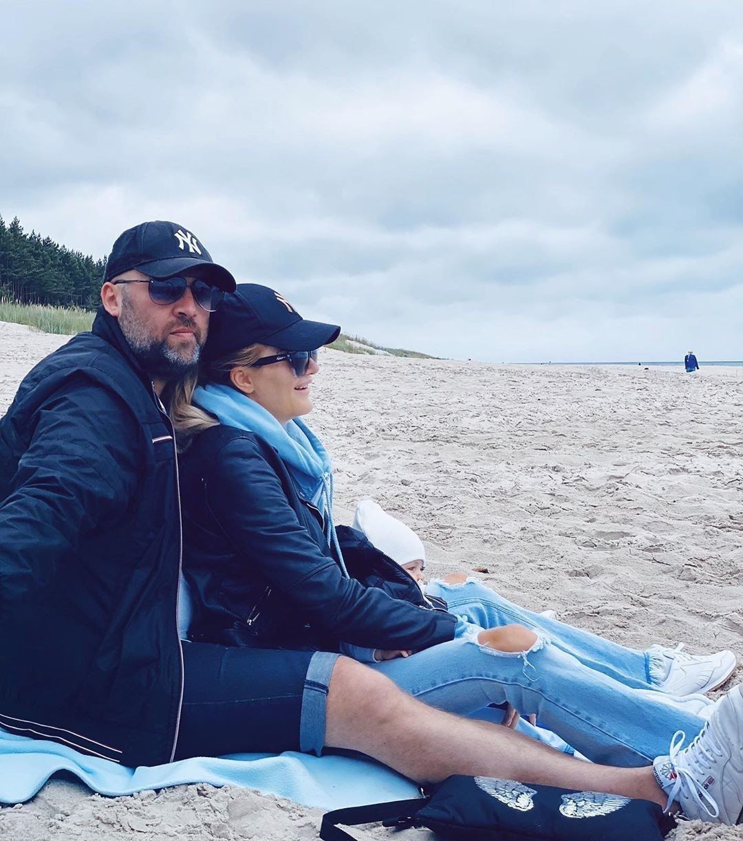 Ewa Mrozowska z byłym mężem