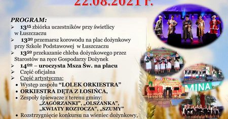 Dożynki Gminy Susiec 2021. Koncert zespołu New York i dyskoteka pod gwiazdami