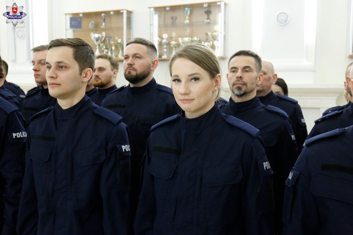 Ślubowanie nowych policjantów w Lublinie