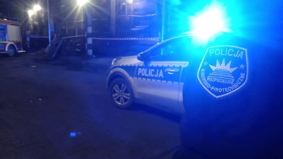 Policja na miejscu tragicznego wypadku w łaziskiej hucie (Fot. KPP Mikołów)