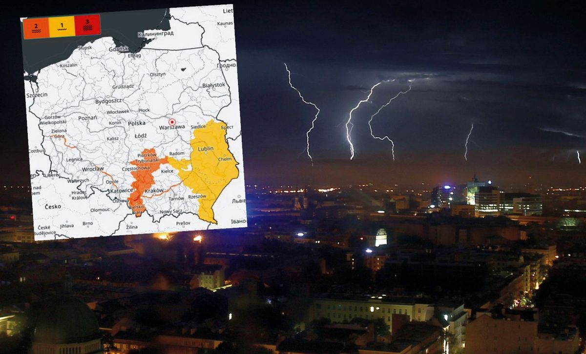 Pogoda. Ostrzeżenia trzeciego stopnia. Burze w wielu regionach Polski