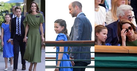 Księżna Kate i książę William zabrali starsze dzieci na finał Wimbledonu. Książę Louis nie jest fanem tenisa? (ZDJĘCIA)