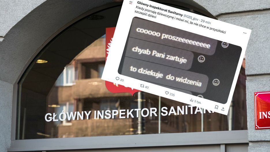 Główny Inspektorat Sanitarny z kuriozalnym wpisem.