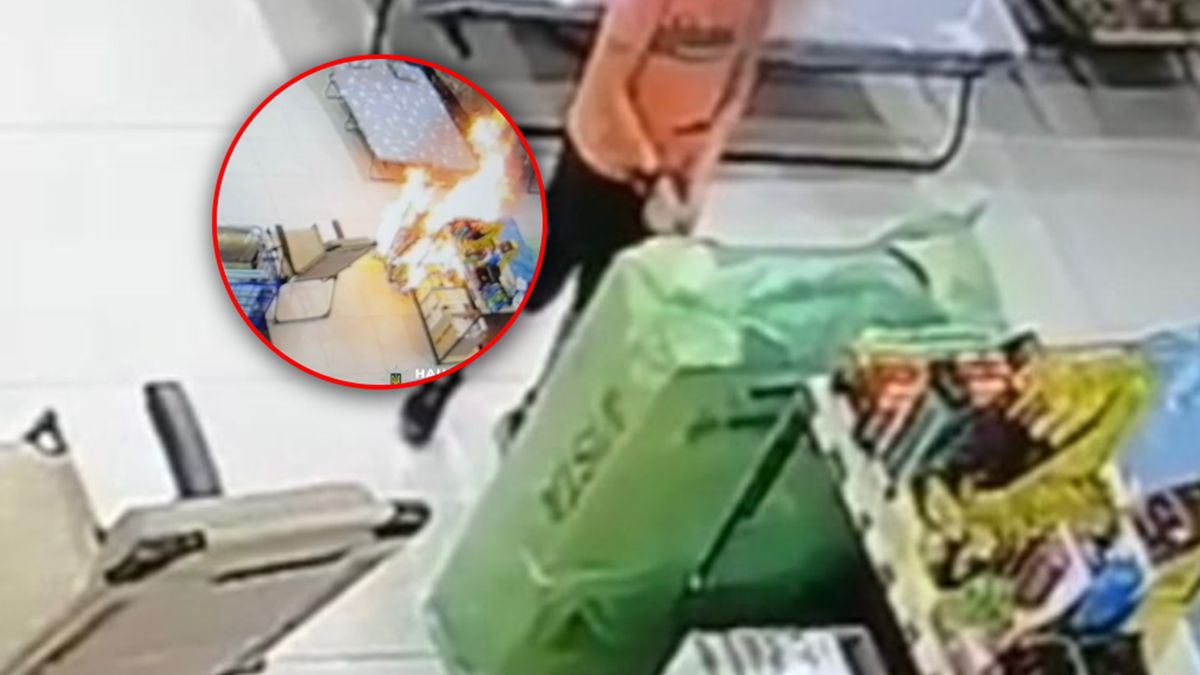 Sześciolatek podpalił towar w markecie.