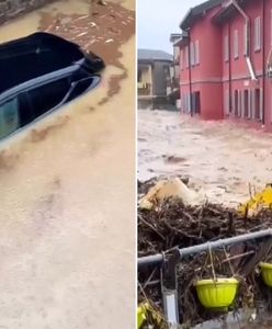 Nagrania z ulewy we Włoszech. Pod jeziorem Como woda porwała auta