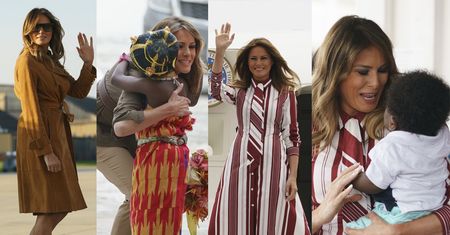 Melania Trump BEZ MĘŻA i z dzieckiem na ręku promuje "zdrowie i edukację" w Afryce (ZDJĘCIA)