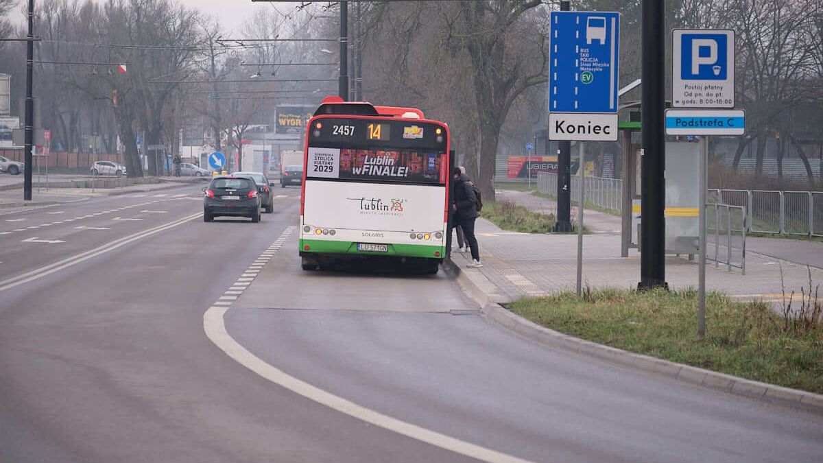 Autobus MPK Lublin na linii nr 14