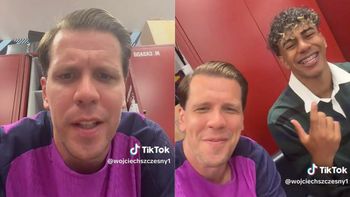 Wojciech Szczęsny NAGRAŁ z Lamine Yamalem tiktoka do piosenki Bedoesa i Mai. Obiecał to podczas transmisji Łatwoganga (WIDEO)