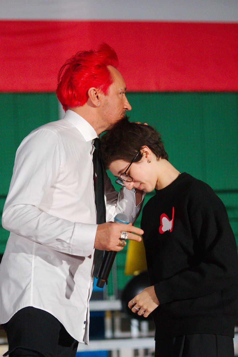 Michał Wiśniewski z córką Etiennette