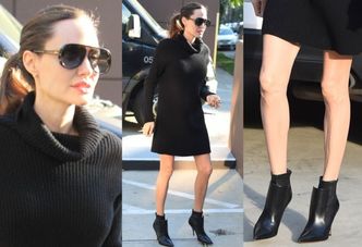 Angelina Jolie i jej chude nogi na spotkaniu z fanami